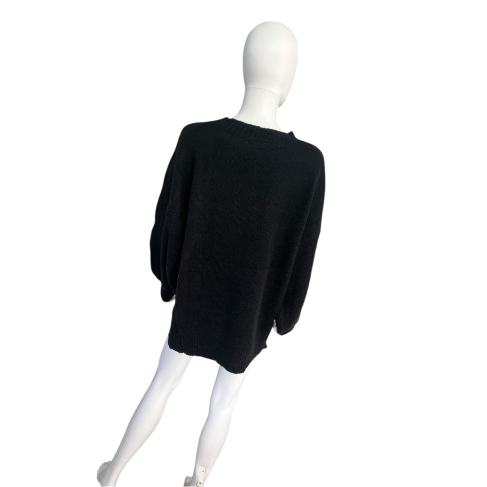 AND THE WHY oversized “CHEERS” black holiday sweater S/M M/L combo size - Picture 10 of 11